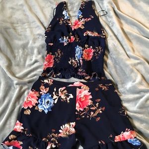 Two piece floral set